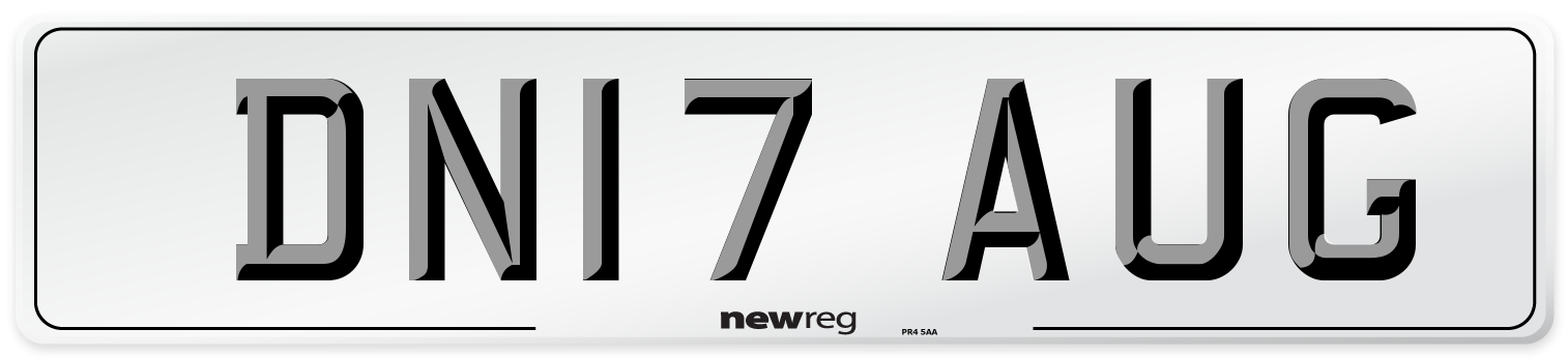 DN17 AUG Number Plate from New Reg